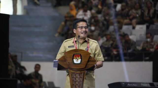 Hadiri Rapat Konsolidasi KPU, Plh. Dirjen Polpum Kemendagri Ajak Generasi Muda Sukseskan Pemilu 2024.