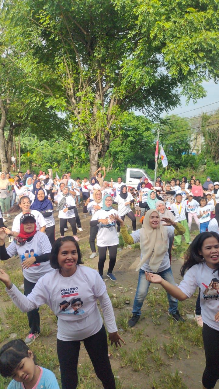 TKD Prabowo-Gibran Kota Tangerang Gelar Pesta Rakyat dan Senam Gemoy.