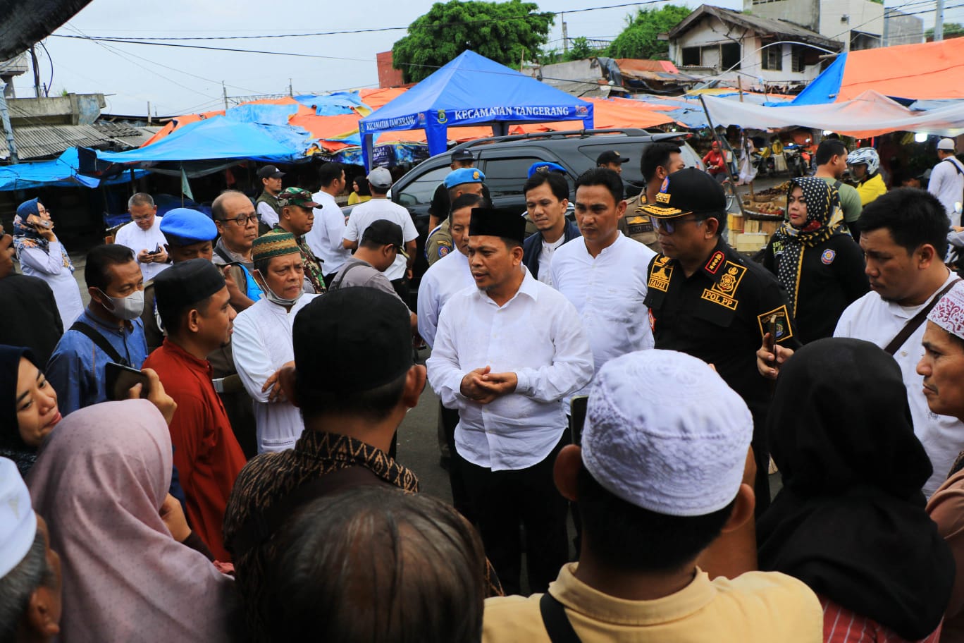 Pj Wali Kota Tangerang Kembali Tinjau Pasar Anyar.