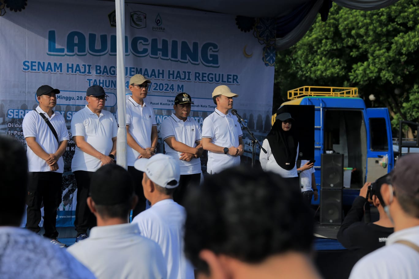 Pj Wali Kota Tangerang Menghadiri Peluncuran Senam Sehat Haji.