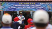 Pj Wali Kota Tangerang Melepas Kontingan Atlet Siap Bertanding di POPDA Ke XI Banten.