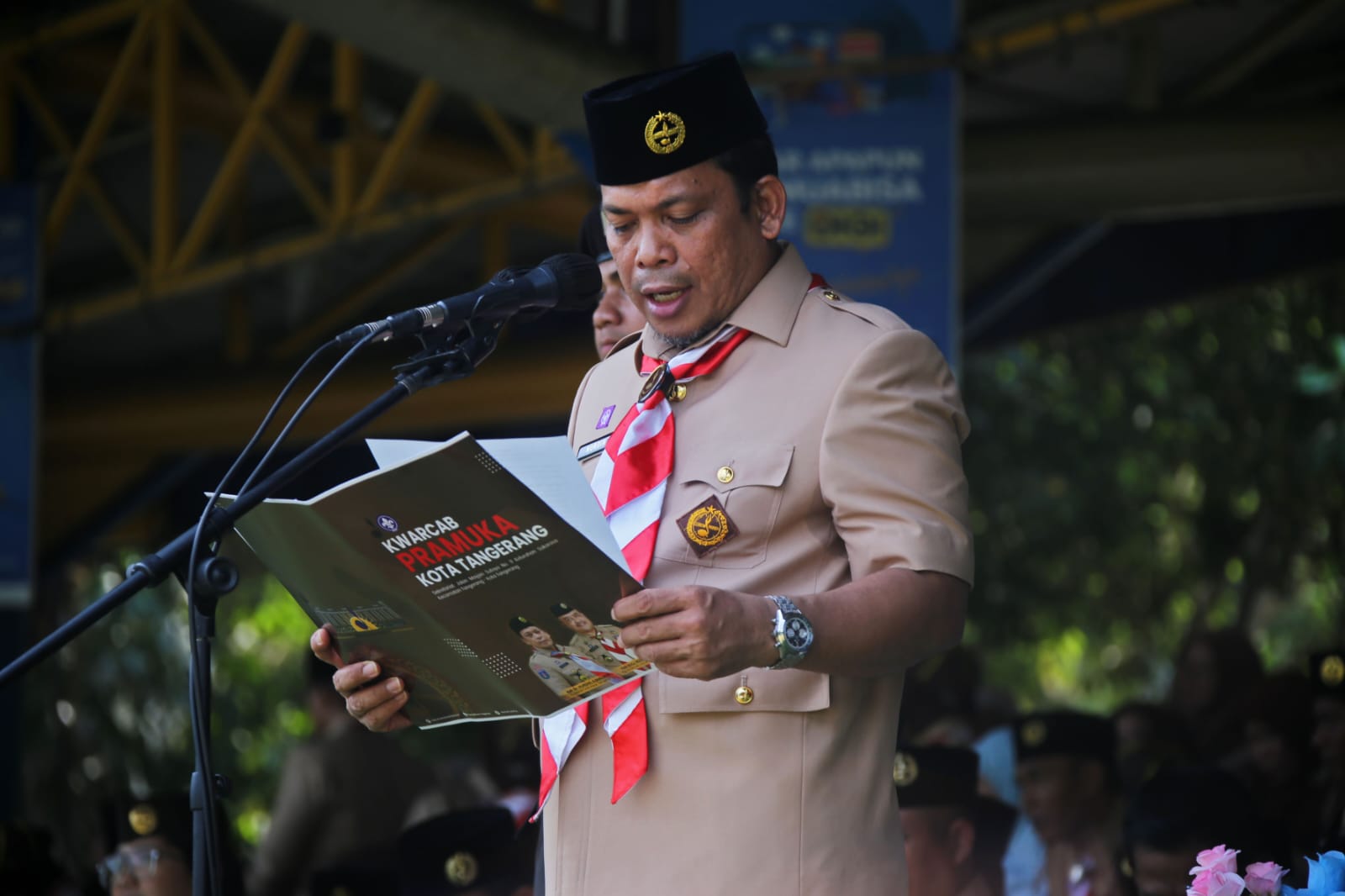 Pj Walikota Tangerang Selaku Ka.Mabicab Pimpin Upacara HUT Pramuka Ke-63.