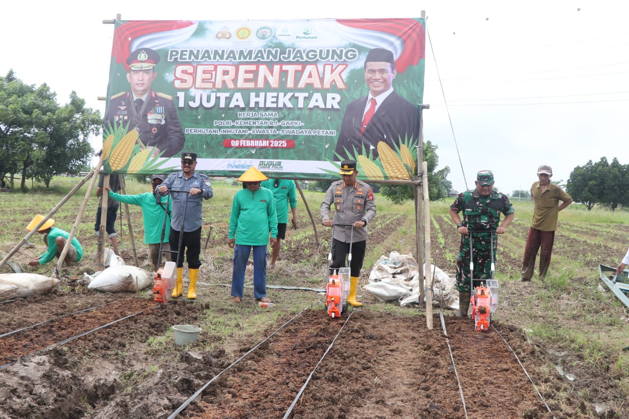 Kapolres Metro Tangerang Realisasi Asta Cita Presiden Prabowo, Penanaman 1 Hektare Jagung.